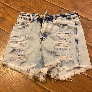 Flying monkey blue Jean shorts. From Buckle. Size 26.